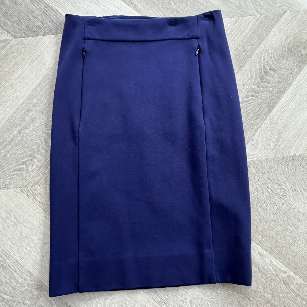 Diane Von Furstenberg DVF Koto Ponte Knit Pencil Skirt 2 XS Blue Purple